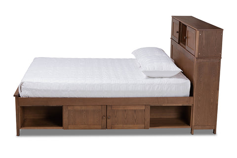 Baxton Studio Riko Modern and Contemporary Transitional Walnut