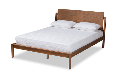 Baxton Studio Giuseppe Modern and Contemporary Walnut Brown Finished King Size Platform Bed