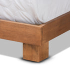 Baxton Studio Haines Modern and Contemporary Walnut Brown Finished Wood Queen Size Platform Bed