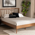 Baxton Studio Toru Mid-Century Modern Ash Walnut Finished Wood Full Size Platform Bed