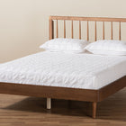 Baxton Studio Sora Mid-Century Modern Ash Walnut Finished Wood King Size Platform Bed