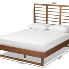 Baxton Studio Lucie Modern and Contemporary Walnut Brown Finished Wood Full Size Platform Bed
