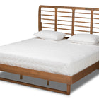 Baxton Studio Lucie Modern and Contemporary Walnut Brown Finished Wood King Size Platform Bed