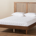 Baxton Studio Kioshi Mid-Century Modern Transitional Ash Walnut Finished Wood King Size Platform Bed