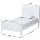 Baxton Studio Mariana Classic and Traditional White Finished Wood Full Size Platform Bed