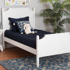 Baxton Studio Mariana Classic and Traditional White Finished Wood Full Size Platform Bed