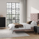 Manhattan Comfort2-Piece DUMBO Modern  5-Drawer Tall Dresser and DUMBO Modern Nightstand 2.0 in Black