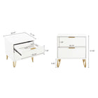 Manhattan Comfort3-Piece DUMBO Modern  5-Drawer Tall Dresser,  DUMBO Modern 3-Drawer Standard Dresser, and DUMBO Modern Nightstand 2.0 in White