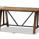 Baxton Studio Nico Rustic Industrial Metal and Distressed Wood Adjustable Height Work Table