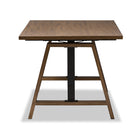 Baxton Studio Nico Rustic Industrial Metal and Distressed Wood Adjustable Height Work Table