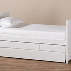 Baxton Studio Linna Modern and Contemporary White-Finished Daybed with Trundle