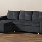 Baxton Studio Lianna Modern and Contemporary Dark Grey Fabric Upholstered Sectional Sofa