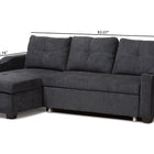 Baxton Studio Lianna Modern and Contemporary Dark Grey Fabric Upholstered Sectional Sofa