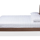 Baxton Studio Zenon Mid-Century Modern Walnut Brown Finished Wood Queen Size Platform Bed