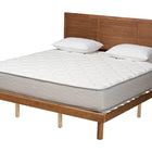 Baxton Studio Daina Mid-Century Modern Ash Walnut Finished Wood King Size Platform Bed