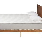 Baxton Studio Daina Mid-Century Modern Ash Walnut Finished Wood King Size Platform Bed