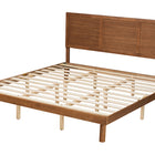 Baxton Studio Daina Mid-Century Modern Ash Walnut Finished Wood King Size Platform Bed