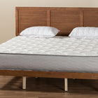 Baxton Studio Daina Mid-Century Modern Ash Walnut Finished Wood King Size Platform Bed