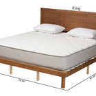 Baxton Studio Daina Mid-Century Modern Ash Walnut Finished Wood King Size Platform Bed