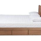 Baxton Studio Eleni Modern and Contemporary Transitional Ash Walnut Brown Finished Wood Full Size 3-Drawer Platform Storage Bed