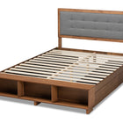 Baxton Studio Cosma Modern Transitional Ash Walnut Brown Finished Wood 4-Drawer Queen Size Platform Storage Bed