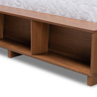 Baxton Studio Cosma Modern Transitional Ash Walnut Brown Finished Wood 4-Drawer Queen Size Platform Storage Bed