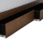 Baxton Studio Cosma Modern Transitional Ash Walnut Brown Finished Wood 4-Drawer Queen Size Platform Storage Bed