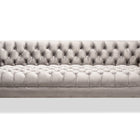 Baxton Studio Zanetta Glam and Luxe Gray Velvet Upholstered Gold Finished Sofa