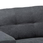 Baxton Studio Langley Modern and Contemporary Dark Grey Fabric Upholstered Sectional Sofa with Right Facing Chaise