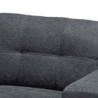 Baxton Studio Langley Modern and Contemporary Dark Grey Fabric Upholstered Sectional Sofa with Left Facing Chaise