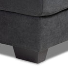 Baxton Studio Langley Modern and Contemporary Dark Grey Fabric Upholstered Sectional Sofa with Left Facing Chaise