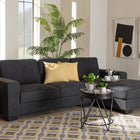 Baxton Studio Nevin Modern and Contemporary Dark Grey Fabric Upholstered Sectional Sofa with Right Facing Chaise