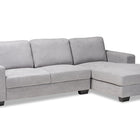 Baxton Studio Nevin Modern and Contemporary Light Grey Fabric Upholstered Sectional Sofa with Right Facing Chaise