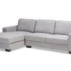 Baxton Studio Nevin Modern and Contemporary Light Grey Fabric Upholstered Sectional Sofa with Left Facing Chaise