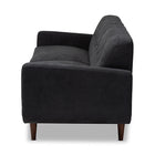 Baxton Studio Allister Mid-Century Modern Dark Grey Fabric Upholstered Sofa