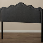 Baxton Studio Nadeen Modern and Contemporary Dark Grey Fabric Full Size Headboard