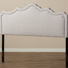 Baxton Studio Nadeen Modern and Contemporary Greyish Beige Fabric King Size Headboard