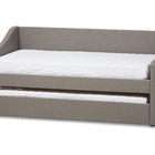 Baxton Studio Barnstorm Modern and Contemporary Grey Fabric Upholstered Daybed with Guest Trundle Bed