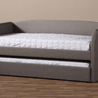 Baxton Studio Camino Modern and Contemporary Grey Fabric Upholstered Daybed with Guest Trundle Bed