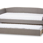 Baxton Studio Camino Modern and Contemporary Grey Fabric Upholstered Daybed with Guest Trundle Bed