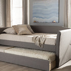 Baxton Studio Camino Modern and Contemporary Grey Fabric Upholstered Daybed with Guest Trundle Bed