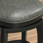 American Heritage Billiards Madrid Stool in Charcoal Bar Height