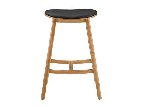 Greenington SKOL Counter Height Stool With Leather Seat, Caramelized (Set of 2)