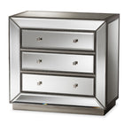 Baxton Studio Edeline Hollywood Regency Glamour Style Mirrored 3-Drawer Chest