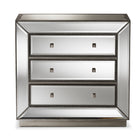 Baxton Studio Edeline Hollywood Regency Glamour Style Mirrored 3-Drawer Chest