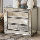 Baxton Studio Edeline Hollywood Regency Glamour Style Mirrored 3-Drawer Chest