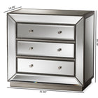 Baxton Studio Edeline Hollywood Regency Glamour Style Mirrored 3-Drawer Chest