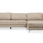 Baxton Studio Agnew Contemporary Light Beige Microfiber Right Facing Sectional Sofa