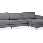 Baxton Studio Agnew Contemporary Grey Microfiber Right Facing Sectional Sofa