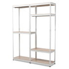 Baxton Studio Gavin White Metal 7-Shelf Closet Storage Racking Organizer